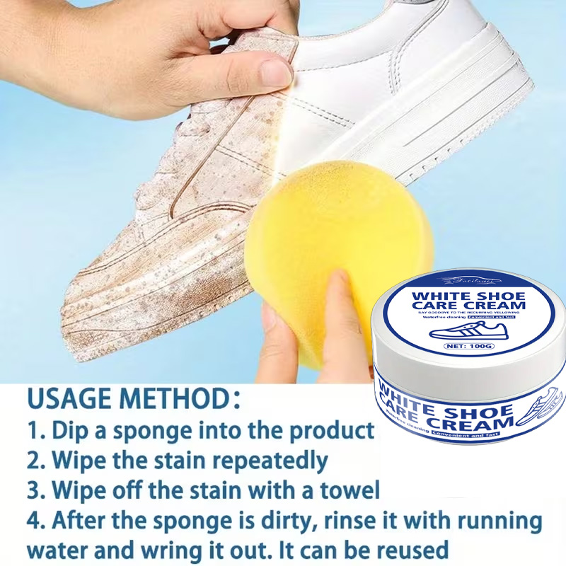 Белый крем для ухода за кроссо – обзор и цена Sneaker Care Whitener